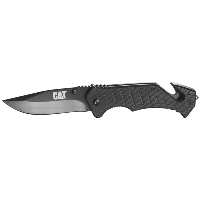 8-Inch Tactical Folding Knife with Tungsten Glass Breaker & Seatbelt Cutter