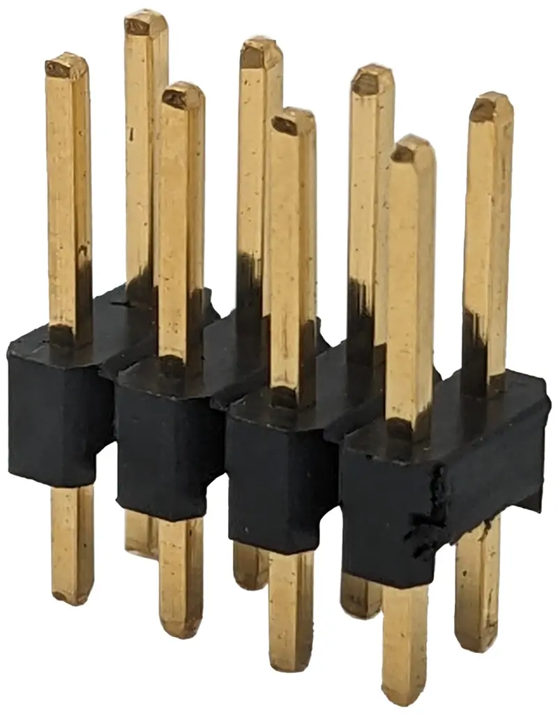 8-Pin Dual-Row Male Header – 0.025″ Square Pins, 0.1″ Pitch
