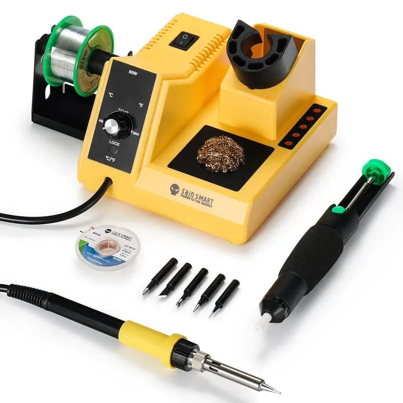 80W Discontinued High-Power Soldering Station Kit – Adjustable Temperature & Multiple Tips