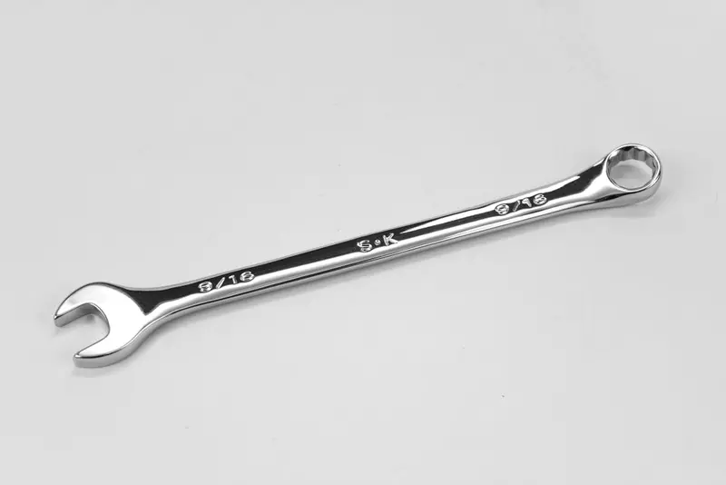 9/16 Inch 12-Point Extended-Reach Chrome Combination Wrench