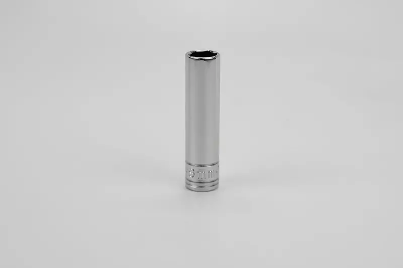 9 mm 1/4″ Drive 6-Point Deep Chrome Socket – Metric Size