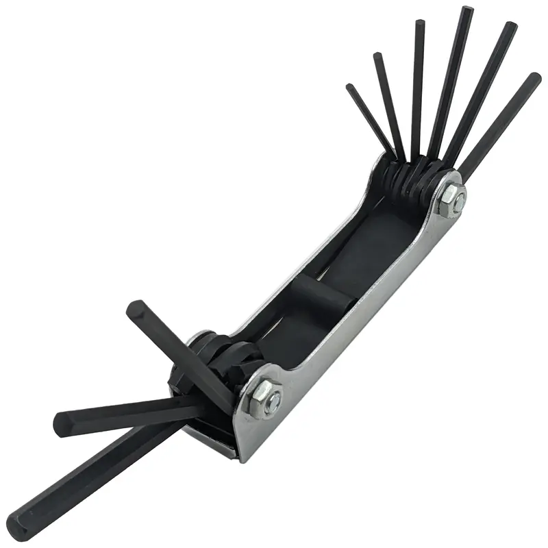 9-Piece Folding Hex Key Set – Compact Portable Allen Wrenches in Standard Sizes (5/64″–1/4″)