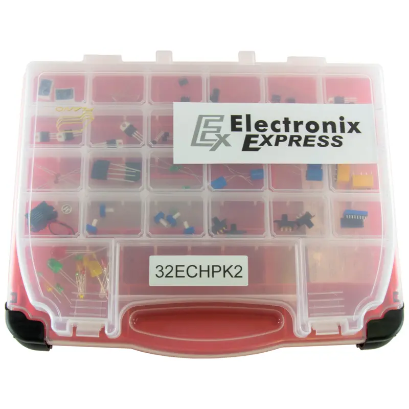 90-Component Electronics Starter Kit – LEDs, Transistors, Regulators, Motors, Sensors & More