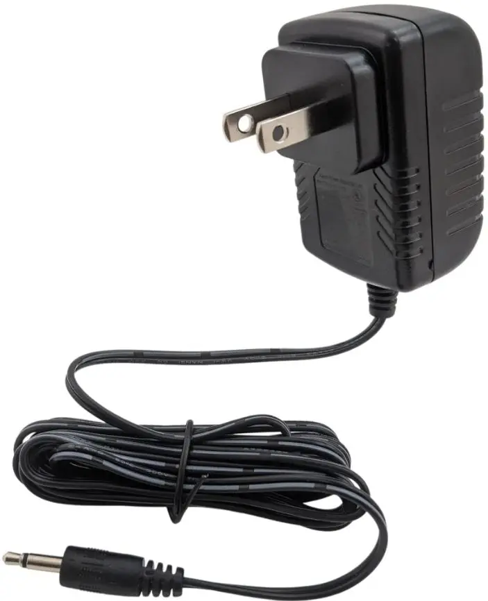 9V DC Wall Adapter — 400mA Output with 1/8″ Mono Male Plug (Center-Positive)