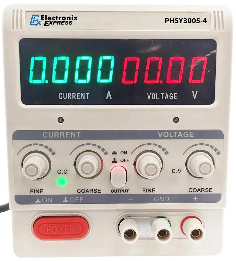 Adjustable Linear DC Power Supply – 0–30V / 0–5A with Digital LED Display