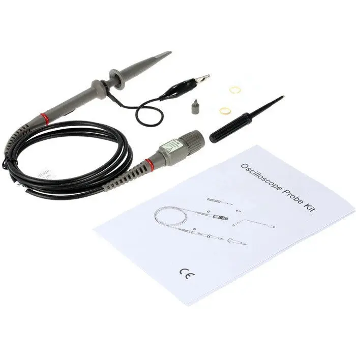 AK510 100MHz Oscilloscope Probe – Switchable X1/X10, Includes Accessories