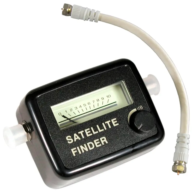 Analog Satellite Signal Strength Meter – LNB-to-REC Connector, Adjustable dB Calibration
