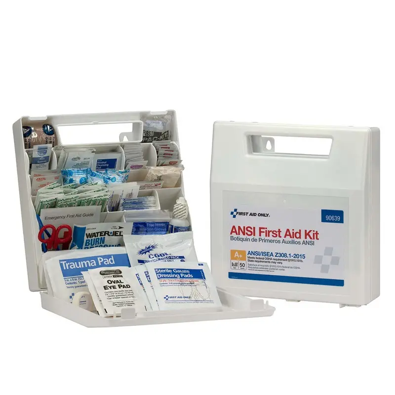 ANSI-Compliant 50-Person Bulk First Aid Kit – Heavy-Duty Plastic Case