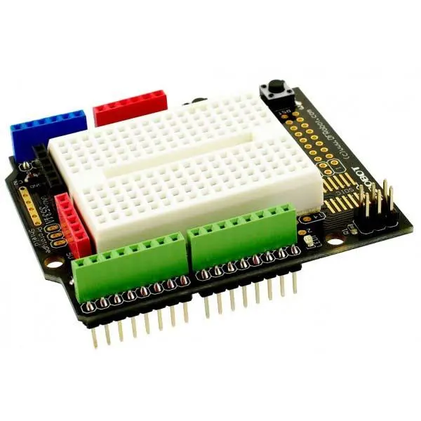 Arduino-Compatible Prototyping Shield for Breadboard-Free Development