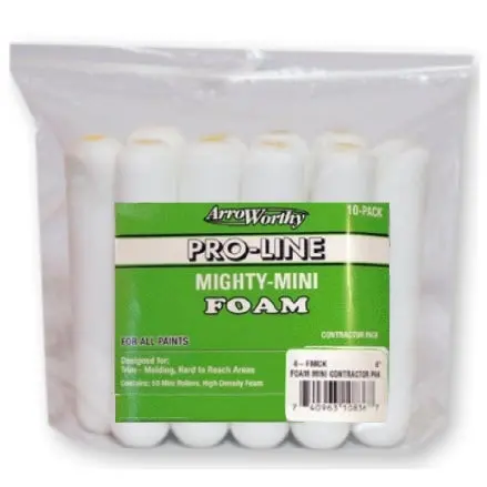 ArroWorthy Mighty Mini Foam 6.5″ Roller Cover – 3/8″ Nap, 10-Pack (6.5-FMCK)