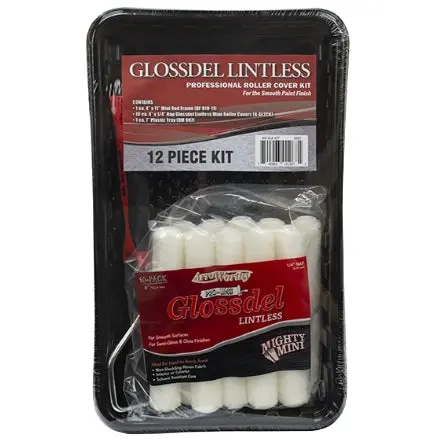 Arroworthy Mighty Mini Pro-Line Glossdel Roller Kit — 6.5″ x 1/4″ Nap, 12-Piece (AW GLK KIT)