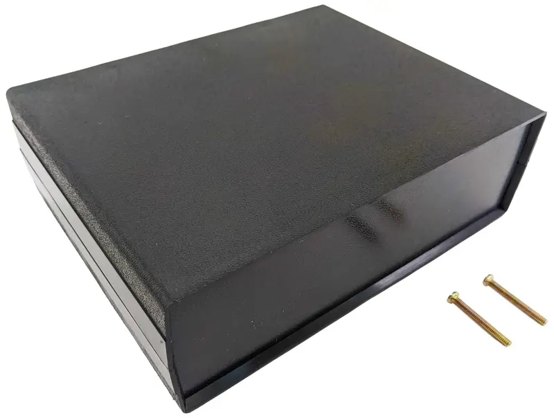 Black ABS Project Box with Lid and Screws – 7.9 × 6.3 × 2.5 Inches