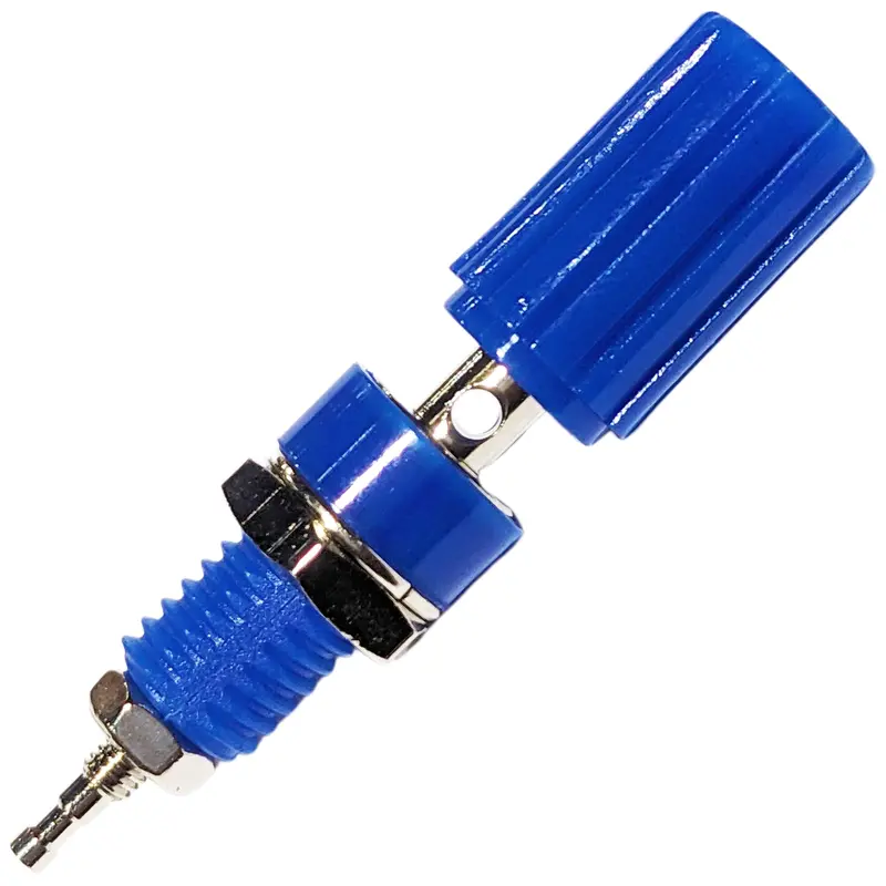 Blue 5-Way Insulated Binding Post – Accepts Banana Plugs & Spade Lugs for Secure Connections