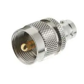 BNC Female to UHF Male Adapter – RF Antenna Interface, Heavy-Duty Brass Construction