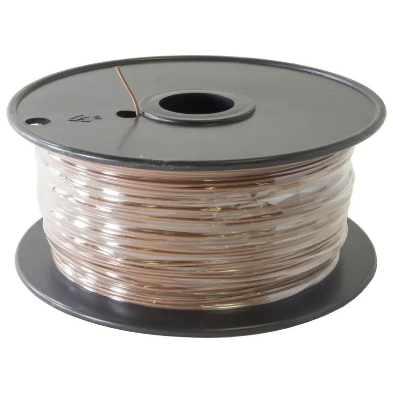 Brown UL 1007/1569 24 AWG Solid-Core Wire – 1000-Foot Roll, 300V, 80°C Temperature Rating