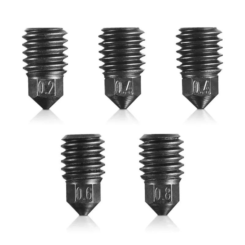 CHT High-Flow Nozzle Set for Creality X1 & P1P – Stainless Steel Nozzles (0.4mm, 0.6mm, 0.8mm)