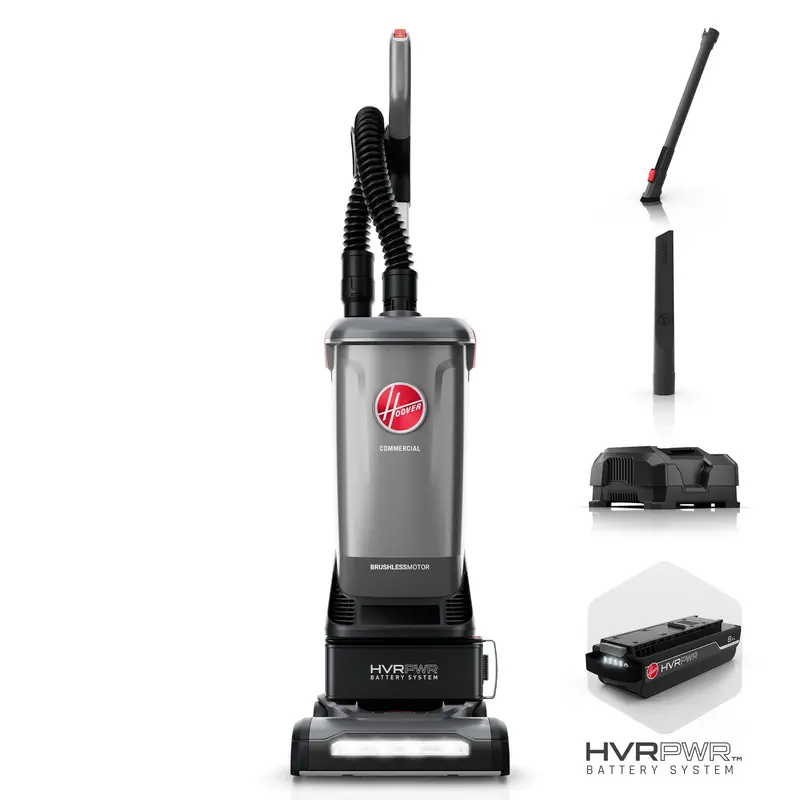 Commercial HVRPWR 12-Inch 40V Brushless Upright Vacuum Starter Kit (Battery Not Included)