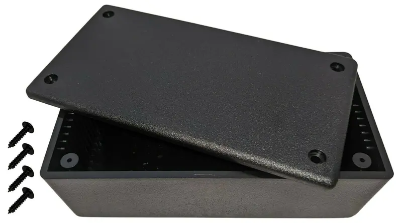 Compact ABS Project Box – 4.9 × 2.5 × 1.5 Inches with Lid and Fasteners
