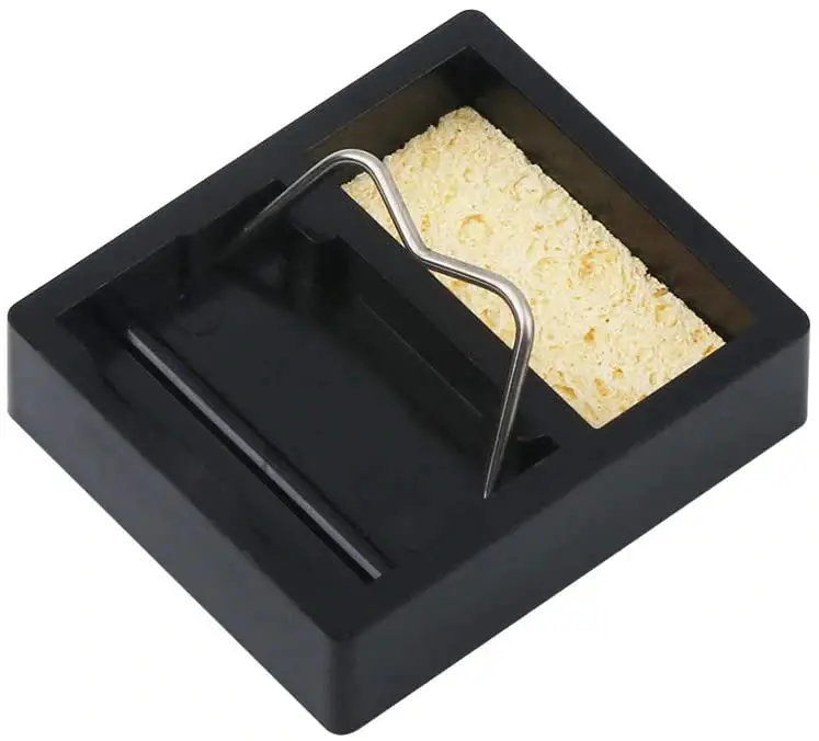Compact Mini Soldering Iron Stand with Cleaning Sponge