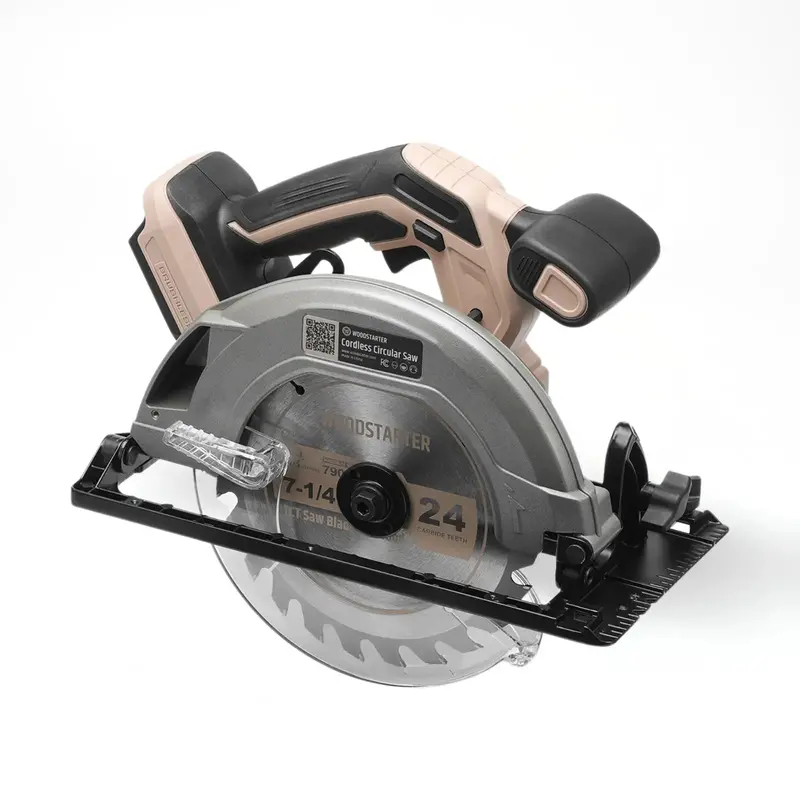 Cordless 7-1/4″ Circular Saw with Brushless Motor – 5000 RPM, 45° Bevel Cut, 2-1/2″ Depth Capacity & Integrated LED for Accurate Carpentry Cuts