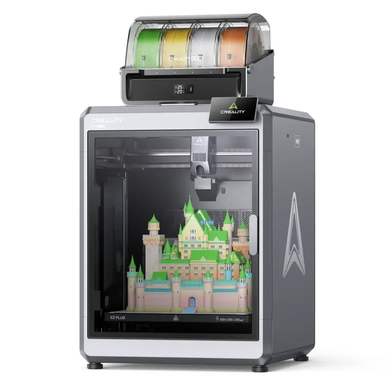 Creality K2 Plus CFS 3D Printer: Direct-Drive Multi-Color System with 350×350×350mm Build Volume