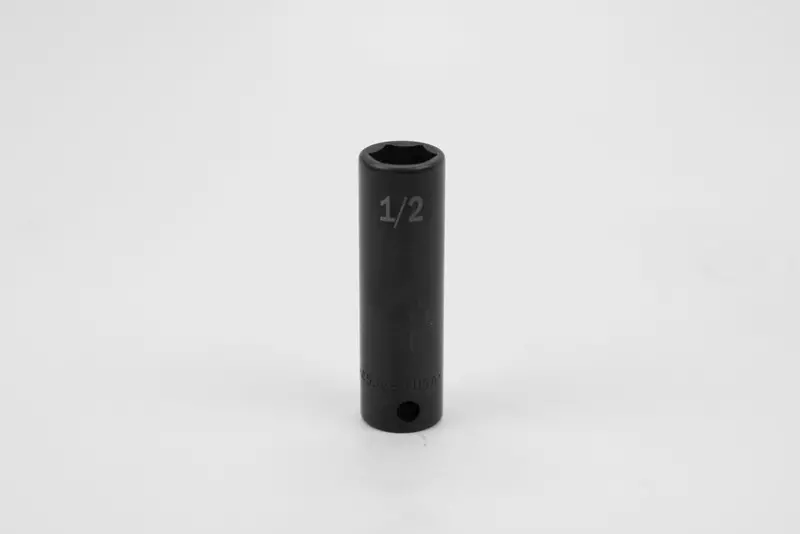 Deep 6-Point Impact Socket, 1/2″, Chrome Finish, 3/8″ Drive