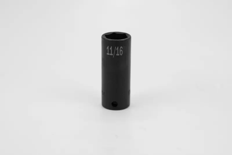 Deep 6-Point Impact Socket, 11/16″, Chrome Finish, 3/8″ Drive