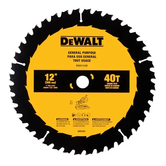 DEWALT 12-Inch 40-Tooth General-Purpose Circular Saw Blade
