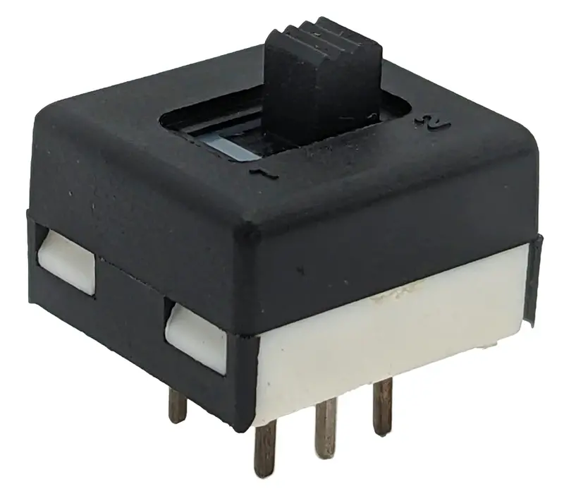 DPDT Mini Slide Switch – 0.1″ Center / 0.2″ Row Pin Layout