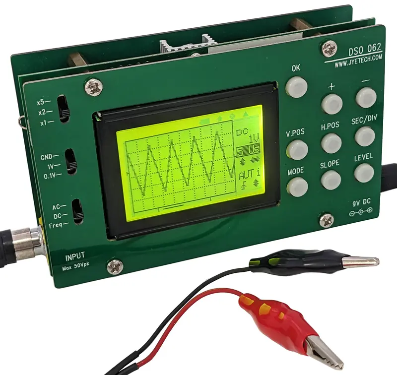 DSO062 Pocket Oscilloscope – 1 MHz Bandwidth, Single-Channel, Fully Assembled