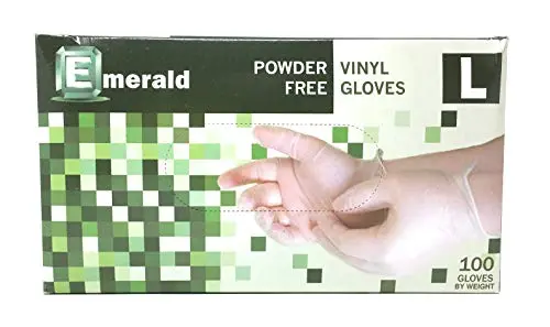Emerald Shannon Powder-Free Vinyl Gloves (4 Mil, Large) — Bulk Case of 1000