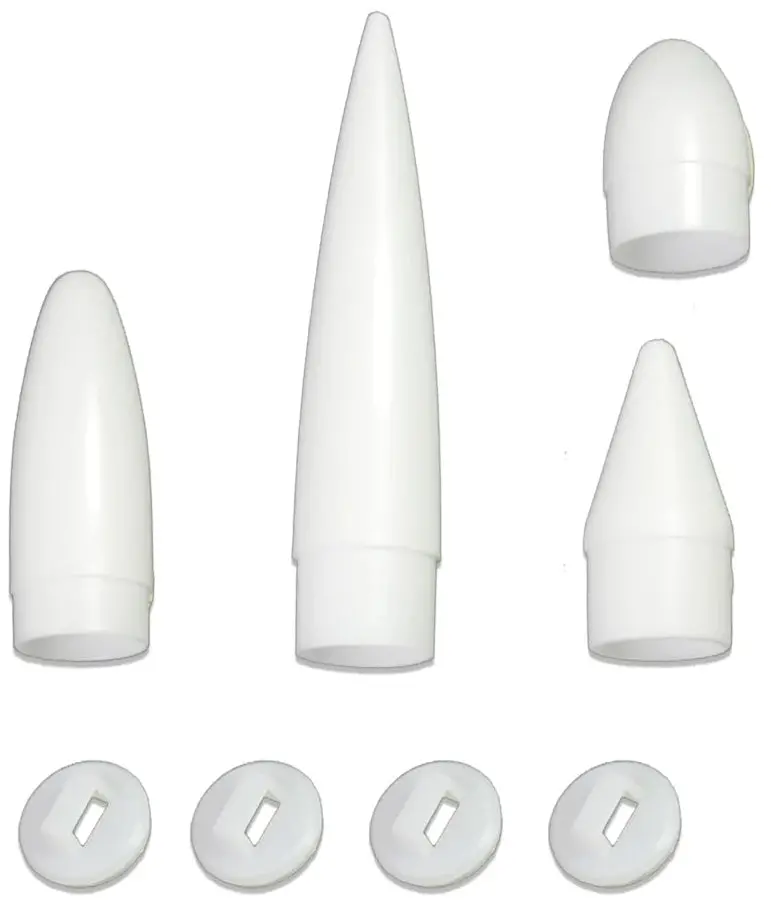 Estes NC-20 Nose Cone Set — Four Precision-Fit Cones for BT-20 Rocket Body Tubes (Part #003161)