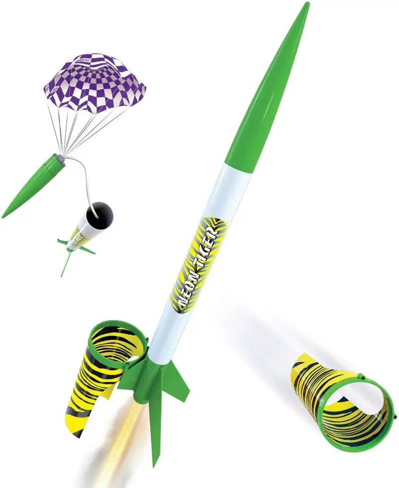Estes Neon Tiger Beginner Rocket Kit – Ready-to-Assemble Flying Model (Model #7298)