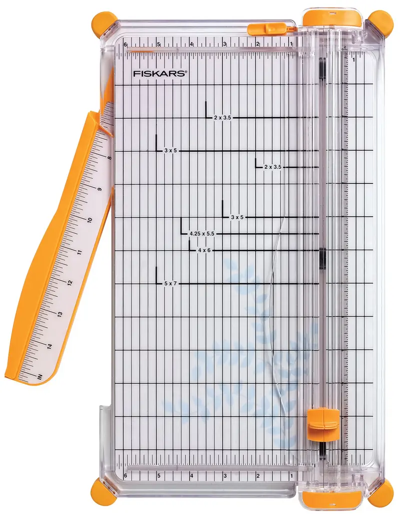 Fiskars SureCut Deluxe 12-Inch Craft Paper Trimmer with Alignment Grid and Precision Blade