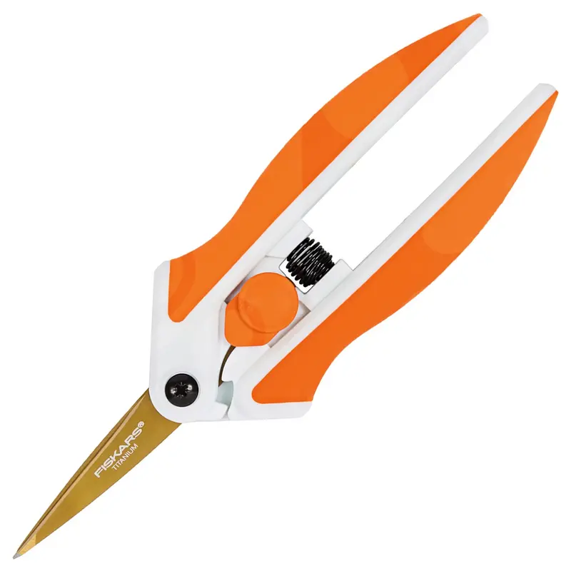 Fiskars Titanium Micro-Tip Easy Action Scissors — 6-Inch Ergonomic Design, Vibrant Orange Handle