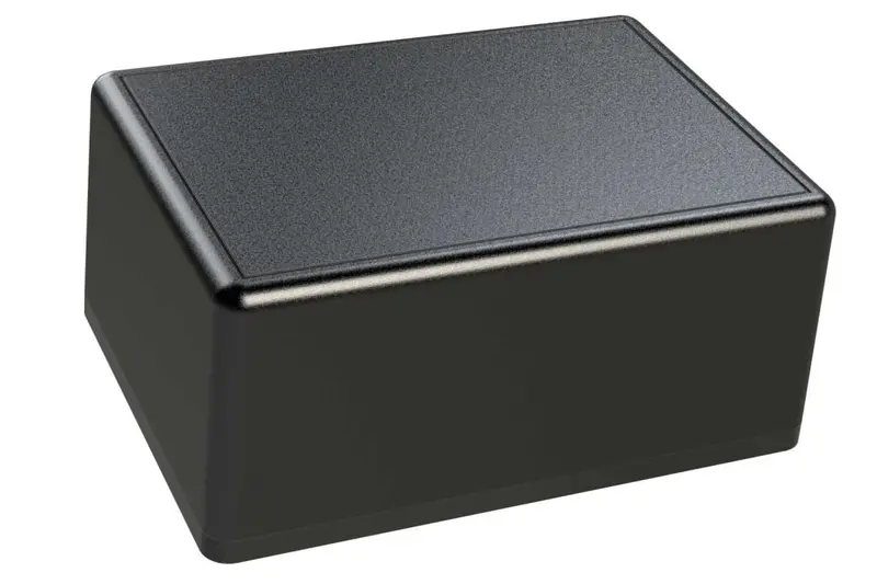 Flame-Retardant Black ABS Potting Enclosure — 4.38×3.13×2″