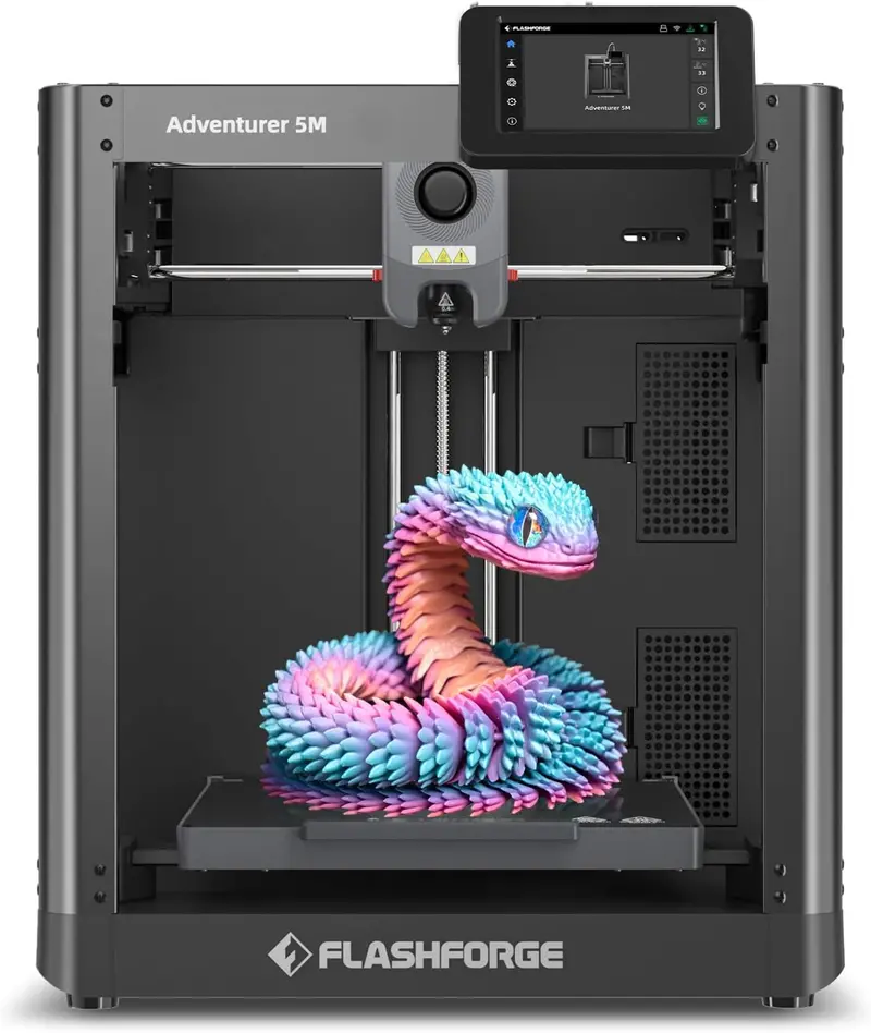 Flashforge Adventurer 5M 3D Printer – Core XY Metal Frame, Auto-Leveling, 280°C Extruder, 220³ mm Build Volume