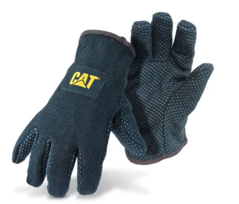 Fleece-Lined Open-Cuff Jersey Work Gloves