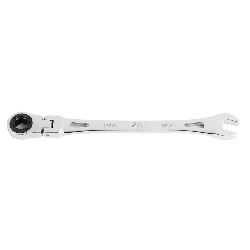 Flex-Head X-Frame® 10 mm Metric Chrome Ratcheting Dual-End Wrench