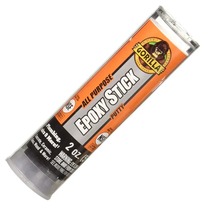Gorilla All-Purpose Epoxy Putty Stick – 2 oz, Gray-Curing, Multi-Surface Repair