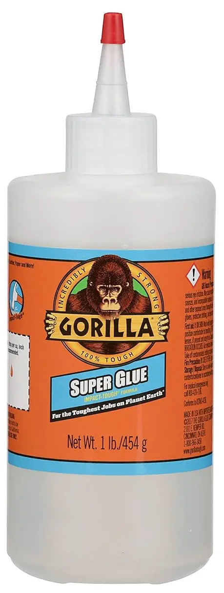 Gorilla Super Glue – 1-Pound Bulk Container, Fast-Drying Clear Formula