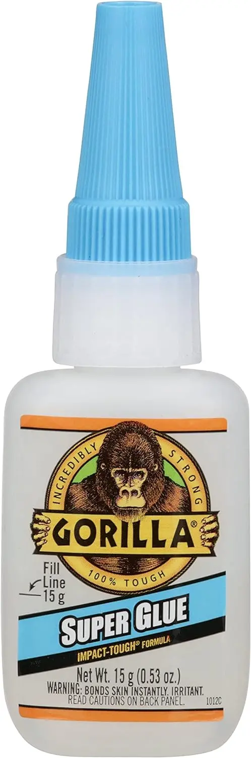 Gorilla Super Glue Tube – 15 g, Rapid-Drying (10–45 Sec), Instant Bonding