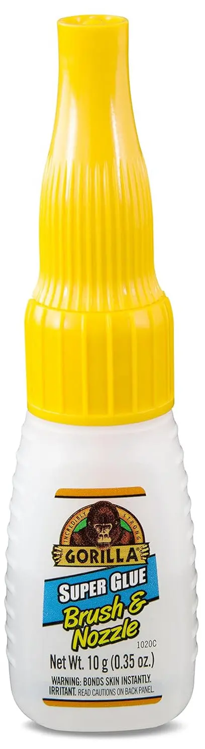 Gorilla Super Glue with Brush & Nozzle – 10g Clear Tube