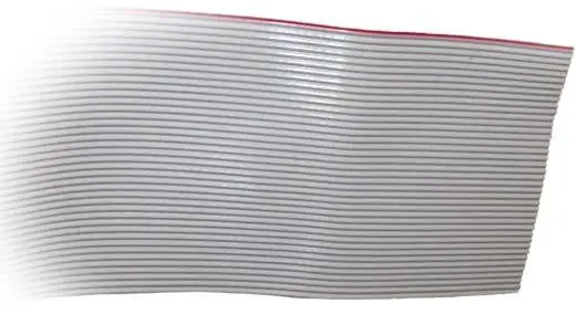 Gray 40-Conductor Flat Ribbon Cable – 100-Foot Spool, Flexible and Low-Profile Interconnect