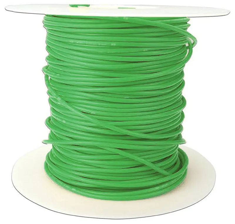 Green 20 AWG Stranded Test Lead Wire – 100-Foot Durable Rubber-Insulated Spool