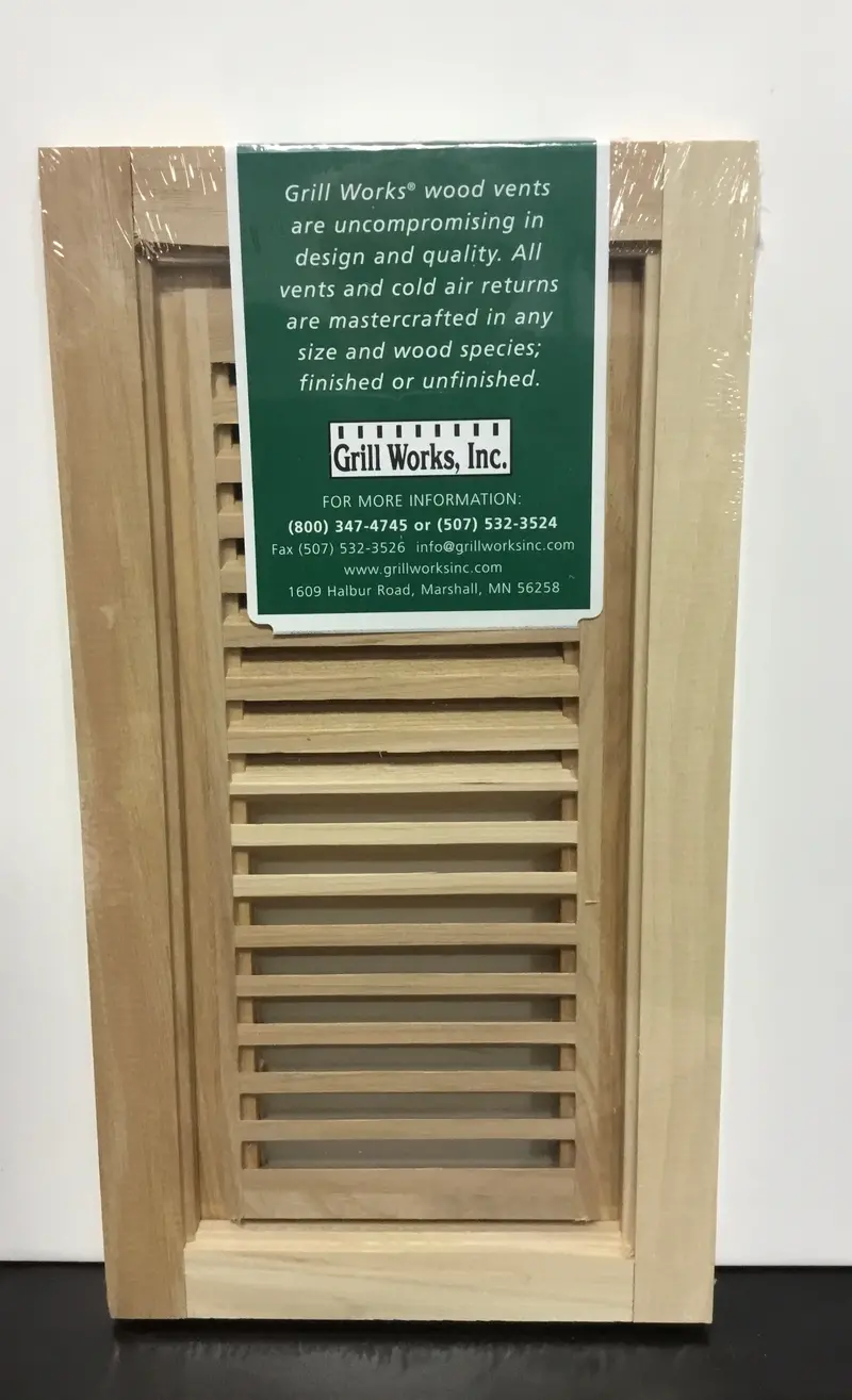Grill Works Trimline Unfinished Hickory Flush-Frame Insert – 4″ x 10″