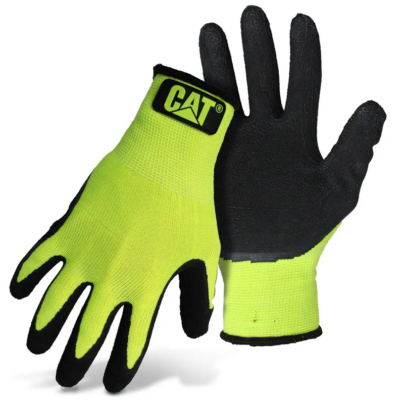 Hi-Visibility Poly-Knit Glove with Latex Palm
