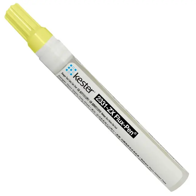 Kester 2331-ZX Water-Soluble Flux Pen – Neutral pH, 10mL Refillable Applicator