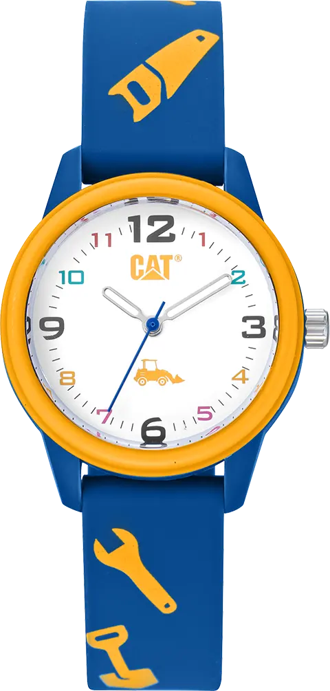 Kids’ Analog Watch with White Dial and Blue Silicone Strap