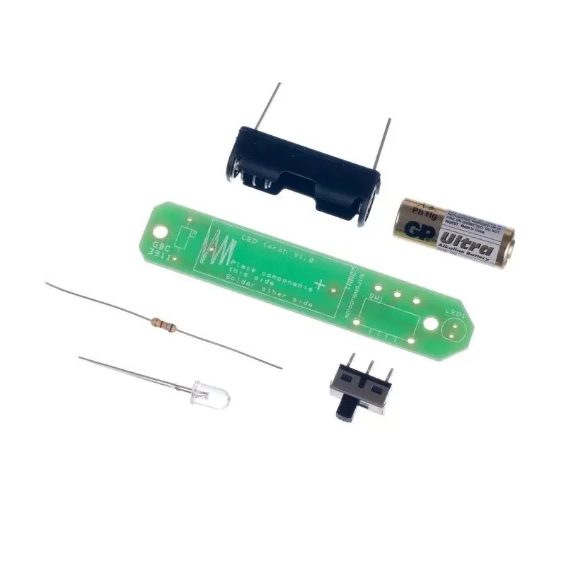 Kitronik Handheld LED Torch Kit with Integrated Battery Compartment